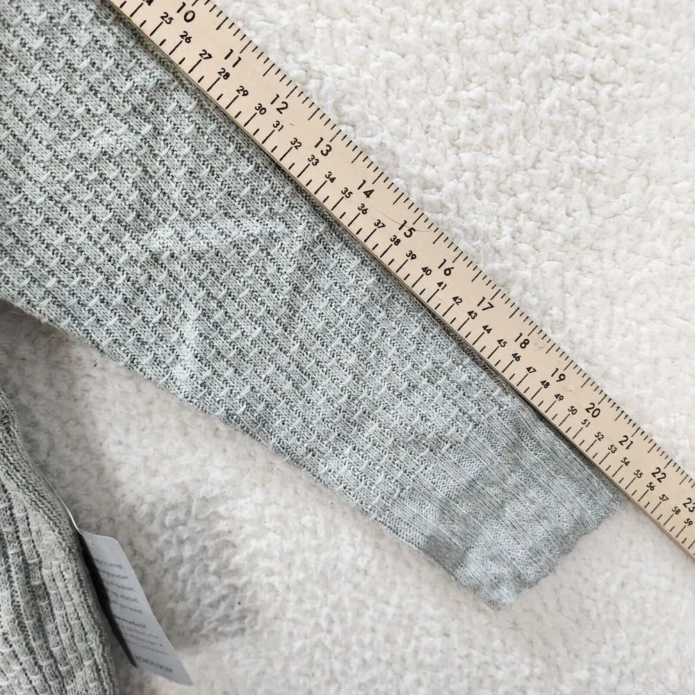LUSH Knit Sweater Dress Women's XS Light Gray Heather Cowl Neck Long Sleeve + - Picture 8 of 11